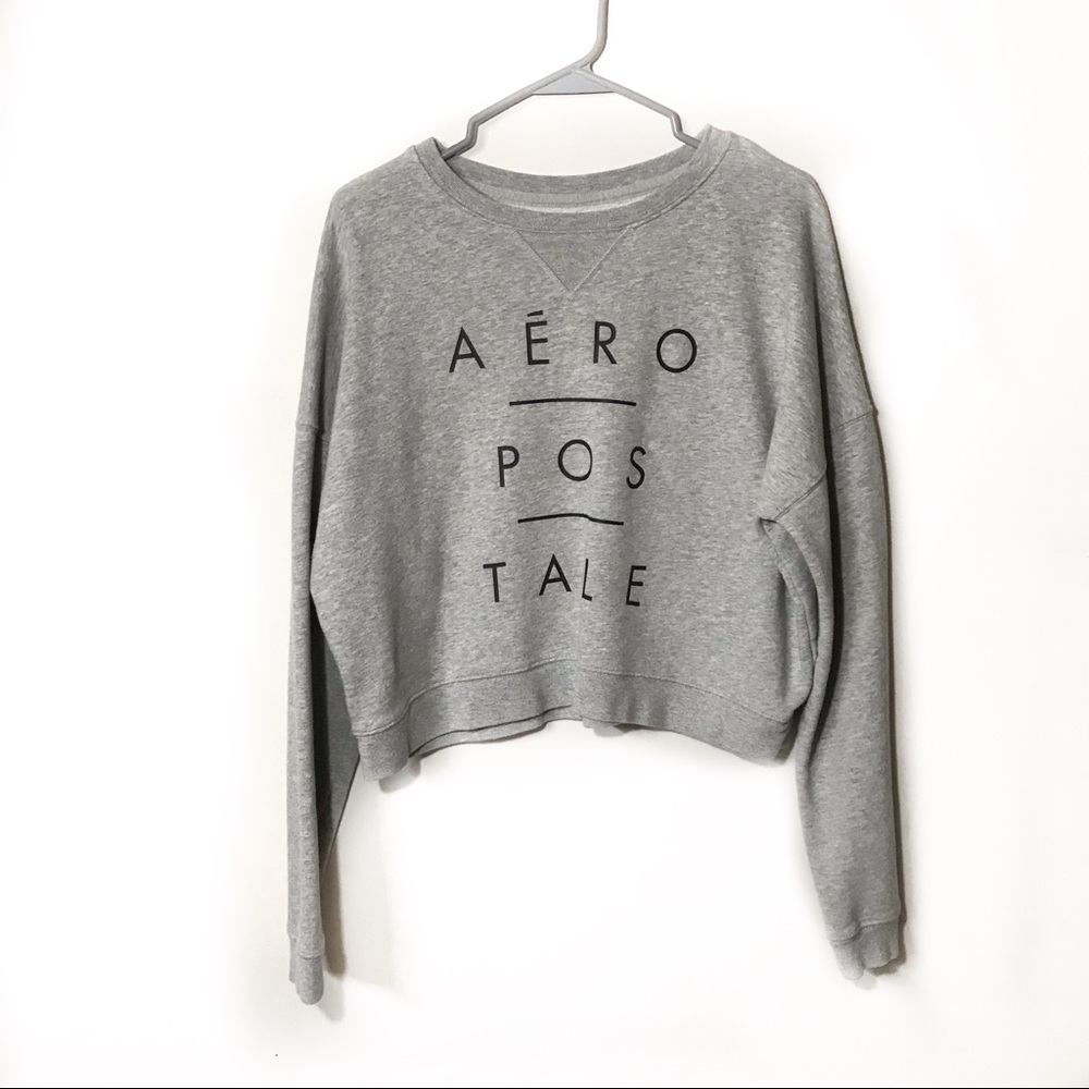 Aeropostale Gray Crew Neck Sweater